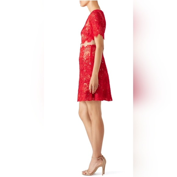 Marchesa Notte Red Diane Dress size 8 - Picture 3 of 12